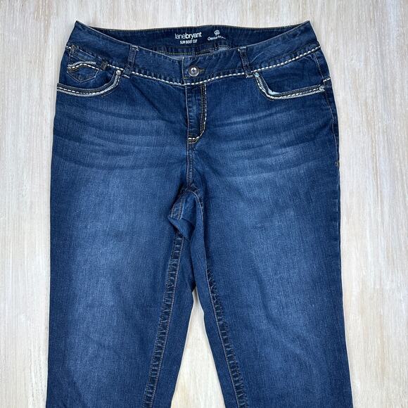 Lane Bryant Slim Bootcut Genius Fit Stretch Casual Basic Everyday Denim Jeans 16 - Picture 2 of 15